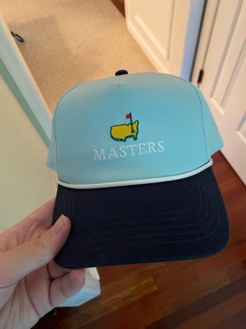 Masters Embroidered Golf Cap - Light Blue & Navy
